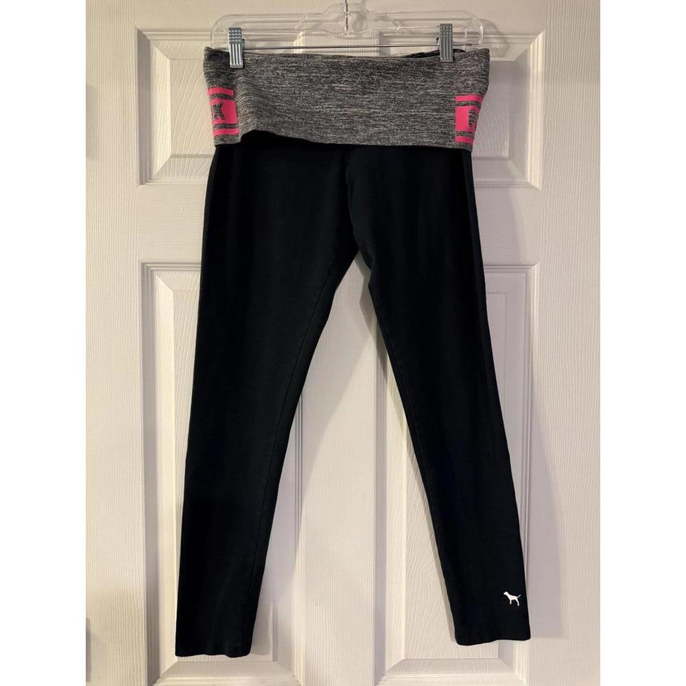 Victoria's Secret Y2K PINK Fold-Over Yoga Leggings size Medium